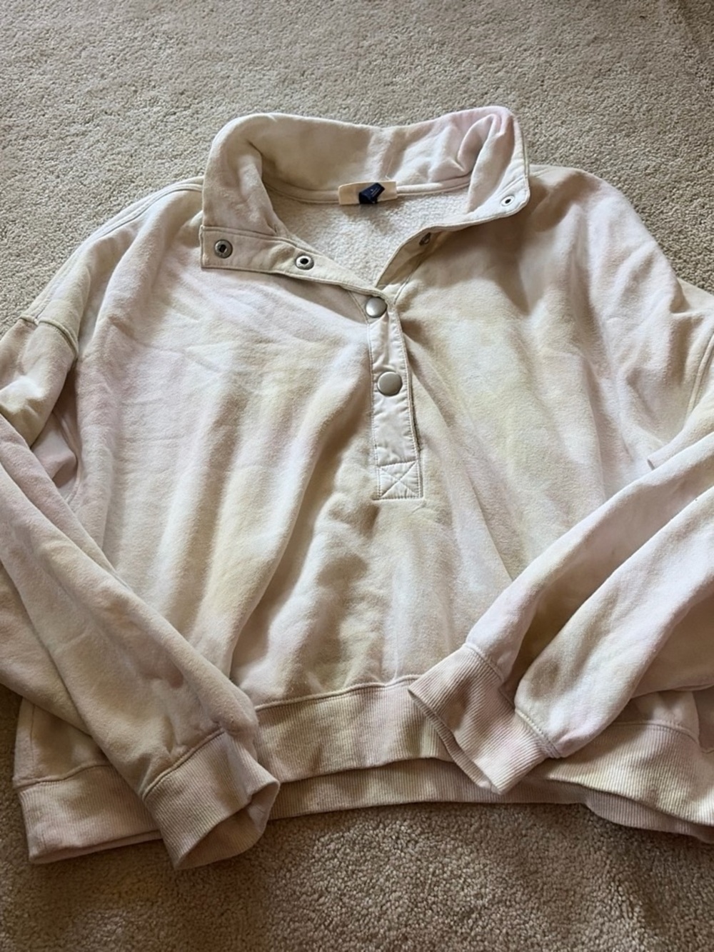 Universal Thread Pale Pink Half-Snap Pullover Sweatshirt